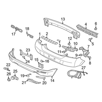 Volvo OE - Rear Bumper - Bumper & Components (To Ch# 184398), (T5 / T5 R-Design)