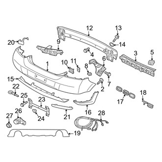 Volvo OE - Rear Bumper - Bumper & Components (From Ch# 184399), (T5 / T5 R-Design)