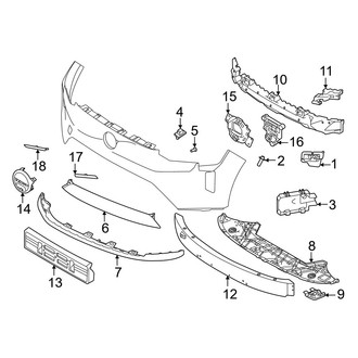 Volvo OE - Front Bumper - Bumper & Components (Trim & Mounting Support)