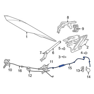 Volvo OE - Front Hood Release Cable