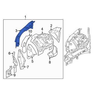 Volvo OE - Front Right Upper Fender Apron Reinforcement