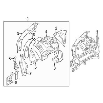 Volvo OE - Front Left Fender Apron Assembly
