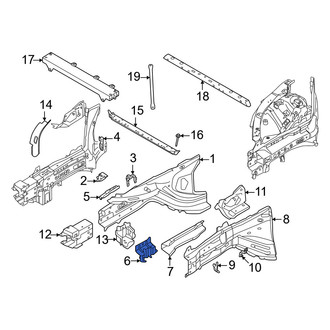 Volvo OE - Front Left Inner Fender Rail Reinforcement Bracket