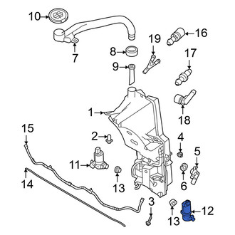 Volvo OE - Front Left Headlight Washer Pump