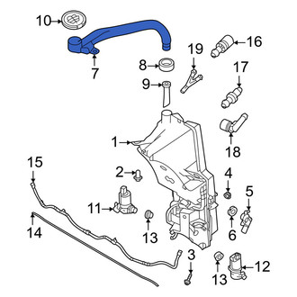 Volvo OE - Front Washer Fluid Reservoir Filler Pipe
