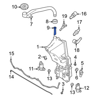 Volvo OE - Washer Fluid Reservoir Filler Pipe Adapter