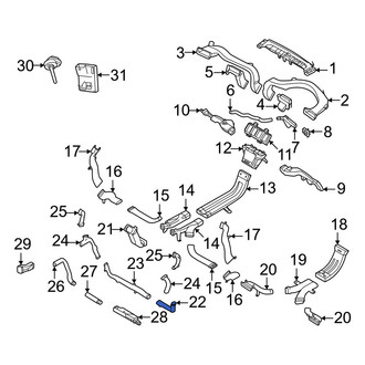 Volvo OE - Rear Lower Instrument Panel Air Duct
