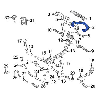 Volvo OE - Rear Rearward Instrument Panel Air Duct