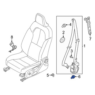 Volvo OE - Upper Seat Belt Lap and Shoulder Belt Bolt