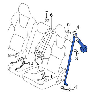 Volvo OE - Center Right Seat Belt Lap and Shoulder Belt