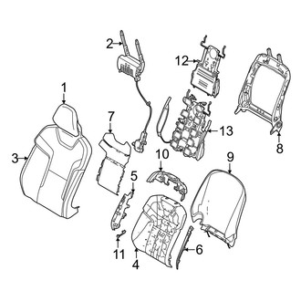 Volvo OE - Seats & Tracks - Passenger Seat Components (Seat Back)