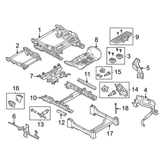 Volvo OE - Seats & Tracks - Driver Seat Components (Seat Track)