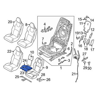 Volvo OE - Center Lower Seat Heater Pad