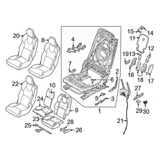 Volvo OE - Rear Left Seat Track Cover Cap