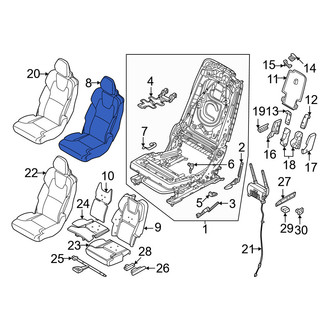 Volvo OE - Center Left Seat Back Cushion Cover