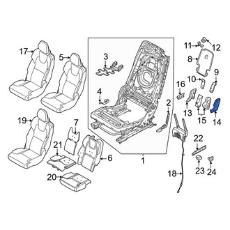 Volvo OE - Center Left Outer Seat Back Recliner Adjustment Mechanism Cover