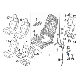 Volvo OE - Front Right Seat Track Cover Cap