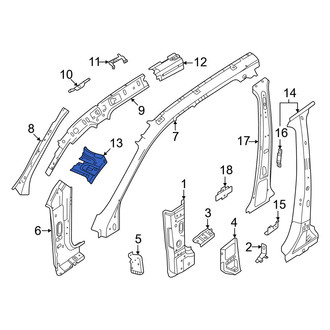 Volvo OE - Left Inner Body A-Pillar Bracket