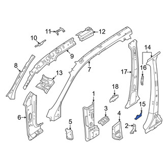 Volvo OE - Left Body B-Pillar Reinforcement Bracket
