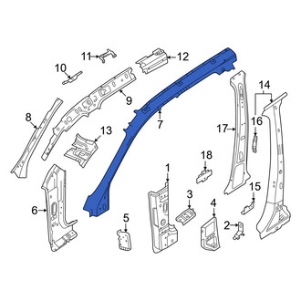 Volvo OE - Left Upper Outer Body A-Pillar Reinforcement