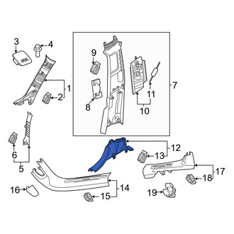 Volvo OE - Left Lower Door Pillar Post Trim Set