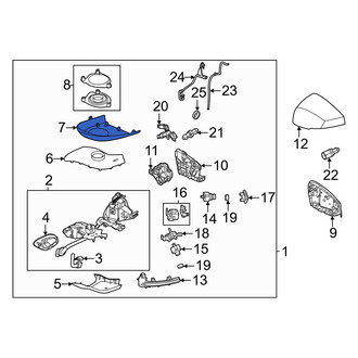 Volvo OE - Left Door Mirror Cover Seal