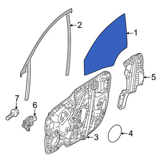 Volvo OE - Rear Left Door Glass