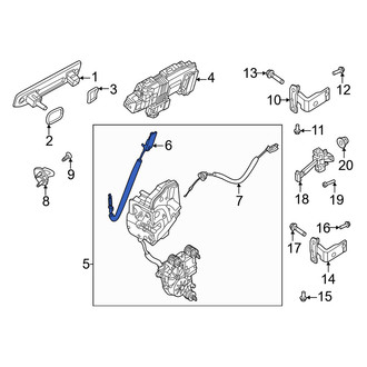 Volvo OE - Rear Upper Door Latch Cable