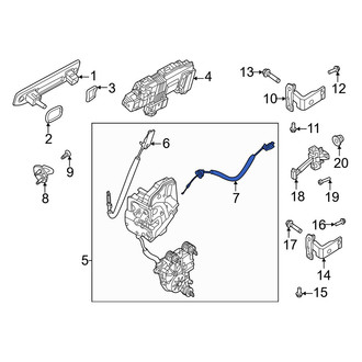 Volvo OE - Rear Left Door Latch Cable