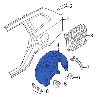 Volvo OE - Rear Left Quarter Panel Splash Shield