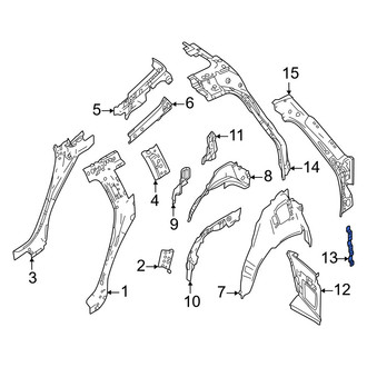 Volvo OE - Left Quarter Panel Filler Panel Bracket
