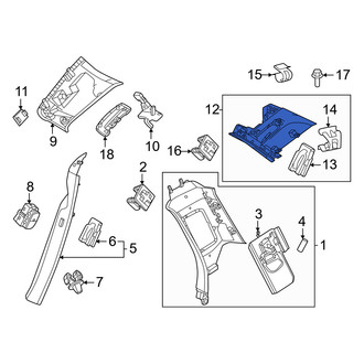 Volvo OE - Rear Center Right Interior Quarter Panel Trim Panel