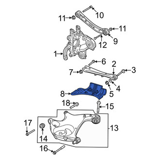 Volvo OE - Left Suspension Trailing Arm Bracket