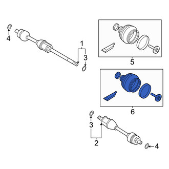 Volvo OE - Front Inner CV Joint Boot Kit