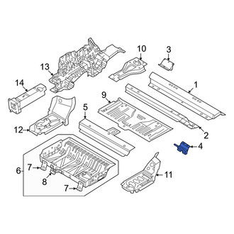 Volvo OE - Lower Floor Pan Crossmember Bracket
