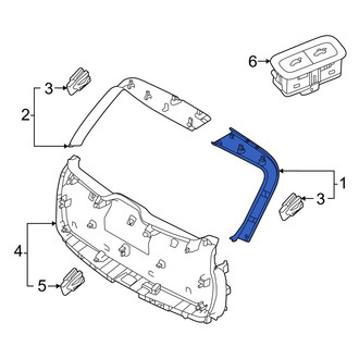 Volvo OE - Rear Right Upper Liftgate Trim
