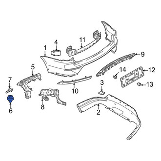Volvo OE - Rear Bumper Guide Clip