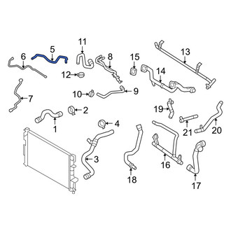 Volvo OE - Lower Engine Coolant Overflow Hose
