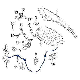 Volvo OE - Front Hood Release Cable