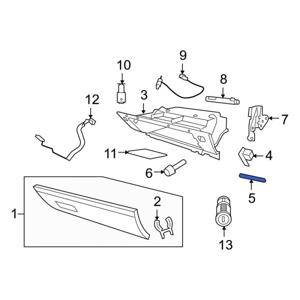 Glove Box Door Hinge Pin