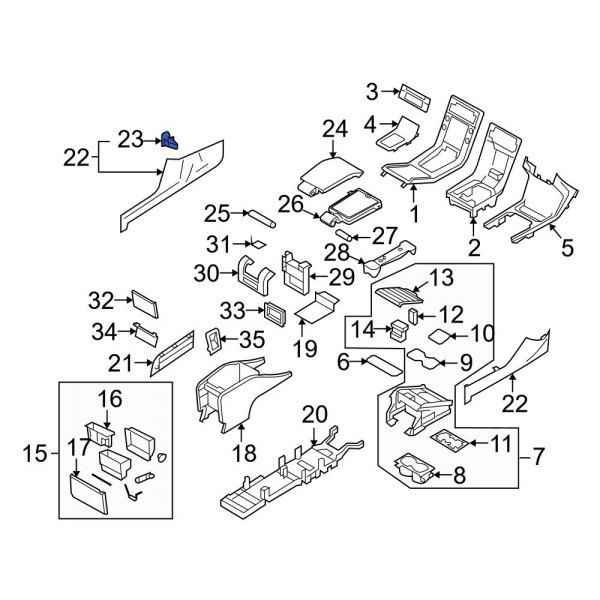 Console Trim Panel Clip