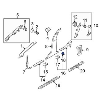 Volvo OE - Body A-Pillar Trim Panel Clip