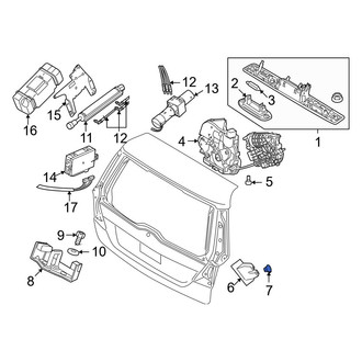 Volvo OE - Upper Liftgate Trim Panel Clip