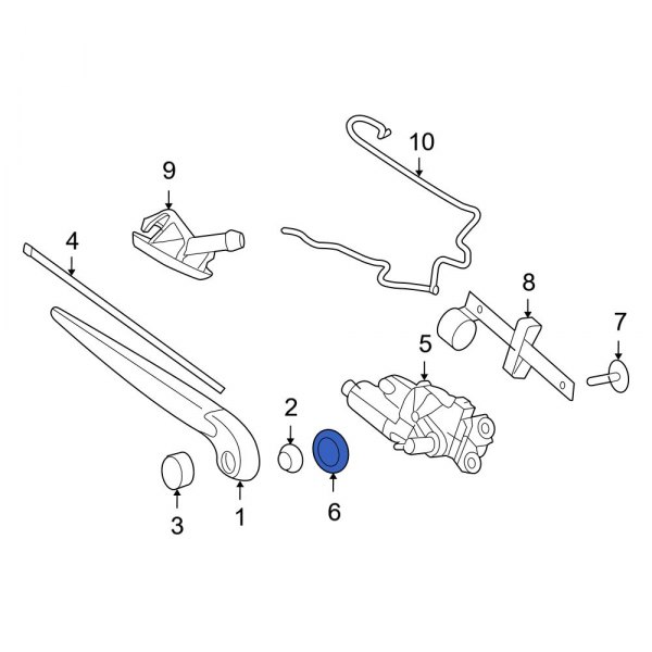 Back Glass Wiper Motor Insulator