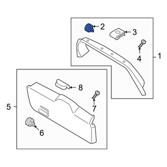 Volvo OE - Upper Liftgate Trim Panel Clip