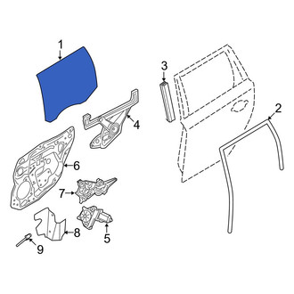 Volvo OE - Front Right Door Glass
