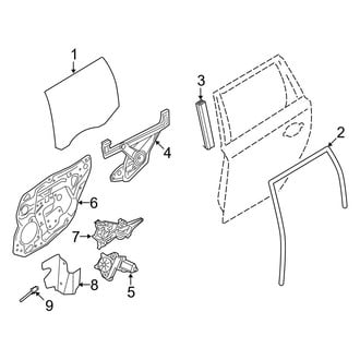 Volvo OE - Rear Door - Glass & Hardware
