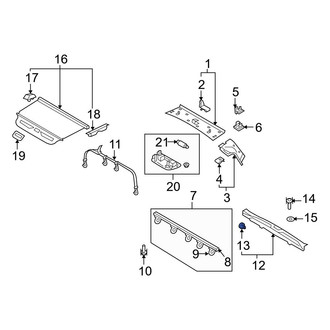 Volvo OE - Liftgate Trim Scuff Plate Clip