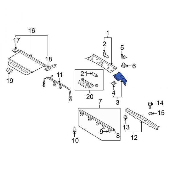 Body D-Pillar Trim Panel