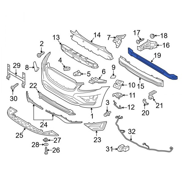 Bumper Cover Reinforcement Beam